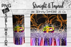 Halloween Camping Sublimation Design for Skinny Tumbler