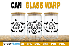 Can Glass 16 Oz Libbey Wrap SVG Halloween SVG Product Image 2