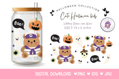 Halloween Teddy bear Libbey glass wrap kawaii clipart Pirate Product Image 1
