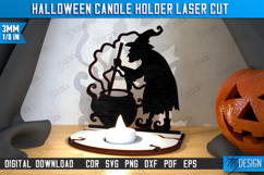 Halloween Candle Holder Laser Cut | Seasonal Home Décor Idea Product Image 1