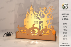 Halloween Candle Holder Laser Cut. Halloween SVG Product Image 1