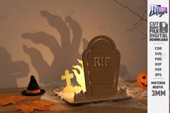 Halloween Candle Holder Laser Cut | Shadow Tealight Holder Product Image 1