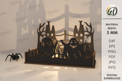 Halloween Candle Holders Bundle Laser Cut. Halloween SVG Product Image 8