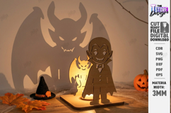 Halloween Candle Holder Laser Cut | Shadow Tealight Holder Product Image 1