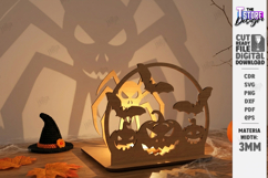 Halloween Candle Holder Laser Cut | Shadow Tealight Holder Product Image 1