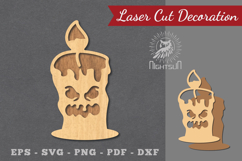 Halloween Candle Laser Cut Decoration Product Image 1