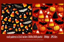 Halloween Patterns, Halloween Candy Corn Seamless Pattern s1 Product Image 3