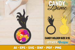 Halloween Candy Dome SVG | Candy Holder Cut File Product Image 2