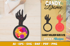 Halloween Candy Dome SVG | Candy Holder Cut File Product Image 4