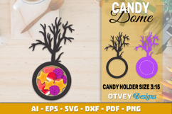 Halloween Candy Dome SVG | Candy Holder Cut File BUNDLES Product Image 3