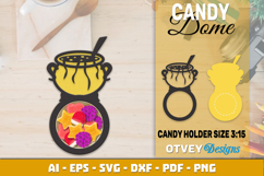 Halloween Candy Dome SVG | Candy Holder Cut File BUNDLES Product Image 2