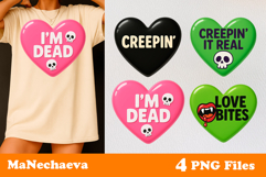 Halloween Candy Heart Clipart Bundle | Cute Glossy Sublimati Product Image 4
