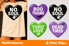 Halloween Candy Heart Clipart Bundle | Cute Glossy Sublimati Product Image 10