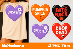 Halloween Candy Heart Clipart Bundle | Cute Glossy Sublimati Product Image 12