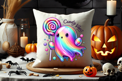 halloween candy lollipop ghost png, cute halloween ghost clipart, kawaii ghost with candy design, halloween ghost lollipop printable, halloween ghost sublimation png, spooky cute ghost illustration, halloween candy ghost clipart, ghost with lollipop hallo