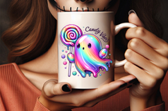 halloween candy lollipop ghost png, cute halloween ghost clipart, kawaii ghost with candy design, halloween ghost lollipop printable, halloween ghost sublimation png, spooky cute ghost illustration, halloween candy ghost clipart, ghost with lollipop hallo