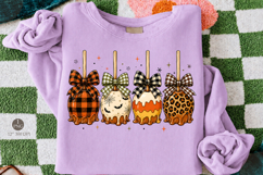 Halloween Caramel Apple PNG,Patterned Candy Apples Design Product Image 2