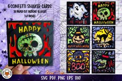 Halloween Card Confetti Shaker SVG | 3D Halloween Paper Cut Product Image 1