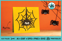 Halloween Spiderweb Spider Card Template Product Image 1