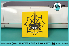 Halloween Spiderweb Spider Card Template Product Image 6