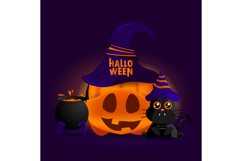 Halloween card template design concept Product Image 1