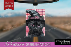 Halloween Cat Air Freshener PNG - Witch Hat PNG Sublimation Product Image 1