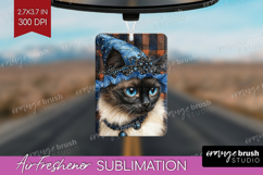 Halloween Cat Air Freshener PNG - Witch Hat PNG Sublimation Product Image 1