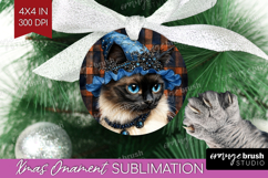 Halloween Cat Ornament PNG - Witch Hat PNG Sublimation Product Image 1