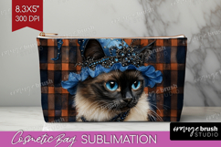 Halloween Cat Cosmetic Bag - Witch Hat Makeup Bag PNG Product Image 1