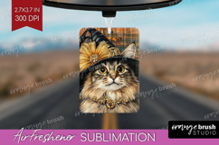 Halloween Cat Air Freshener PNG - Witch Hat PNG Sublimation Product Image 1