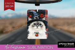 Halloween Cat Air Freshener PNG - Witch Hat PNG Sublimation Product Image 1