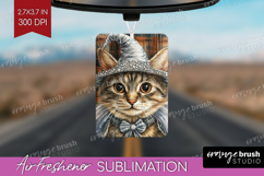 Halloween Cat Air Freshener PNG - Witch Hat PNG Sublimation Product Image 1
