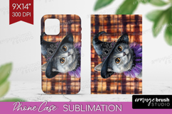 Halloween Cat Phone Case PNG - Witch Hat Case PNG Product Image 1