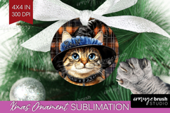 Halloween Cat Ornament PNG - Witch Hat PNG Sublimation Product Image 1