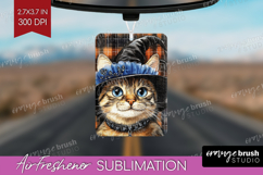 Halloween Cat Air Freshener PNG - Witch Hat PNG Sublimation Product Image 1