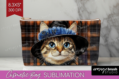 Halloween Cat Cosmetic Bag - Witch Hat Makeup Bag PNG Product Image 1