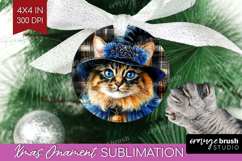 Halloween Cat Ornament PNG - Witch Hat PNG Sublimation Product Image 1