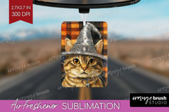 Halloween Cat Air Freshener PNG - Witch Hat PNG Sublimation Product Image 1