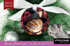 Halloween Cat Ornament PNG - Witch Hat PNG Sublimation Product Image 1