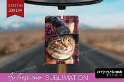 Halloween Cat Air Freshener PNG - Witch Hat PNG Sublimation Product Image 1