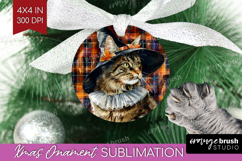 Halloween Cat Ornament PNG - Witch Hat PNG Sublimation Product Image 1
