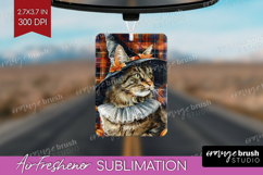 Halloween Cat Air Freshener PNG - Witch Hat PNG Sublimation Product Image 1