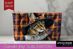 Halloween Cat Cosmetic Bag - Witch Hat Makeup Bag PNG Product Image 1