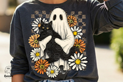 Halloween Black Cats Cute Ghost Witch Pumpkin Sublimation Product Image 3