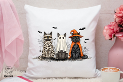 Halloween Black Cats Cute Ghost Witch Pumpkin Sublimation Product Image 4