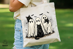 Halloween Black Cats Cute Ghost Witch Pumpkin Sublimation Product Image 5