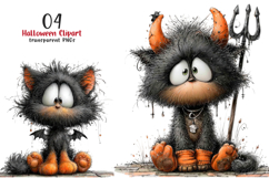 Halloween Cat Clipart PNG Product Image 1