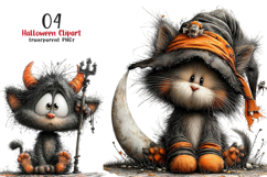Halloween Cat Clipart PNG Product Image 1