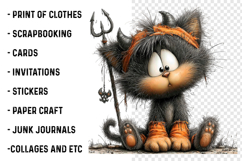 Halloween Cat Clipart PNG Product Image 2