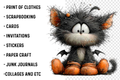 Halloween Cat Clipart PNG Product Image 2